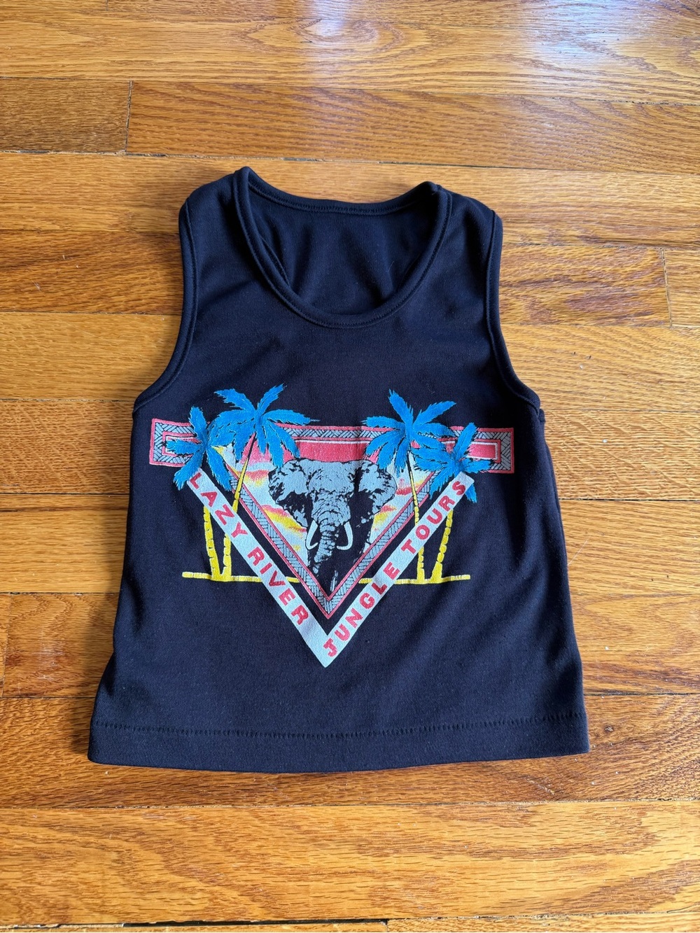 Vintage 80s 90s Lazy River Jungle Tours T-shirt, Tank Top, Toddler 2T Elephant